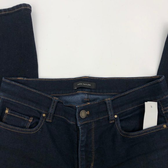 Ann Taylor Blue Straight Leg Jeans | Mid Rise, Size 4 - Picture 6 of 6